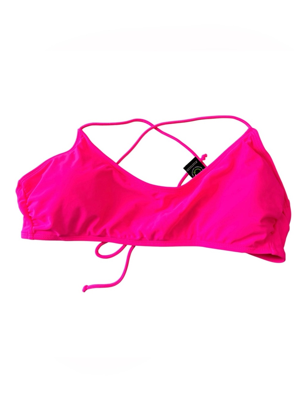 NOBO Bralette Bikini Top NWT Hot Pink Strappy Cross Back